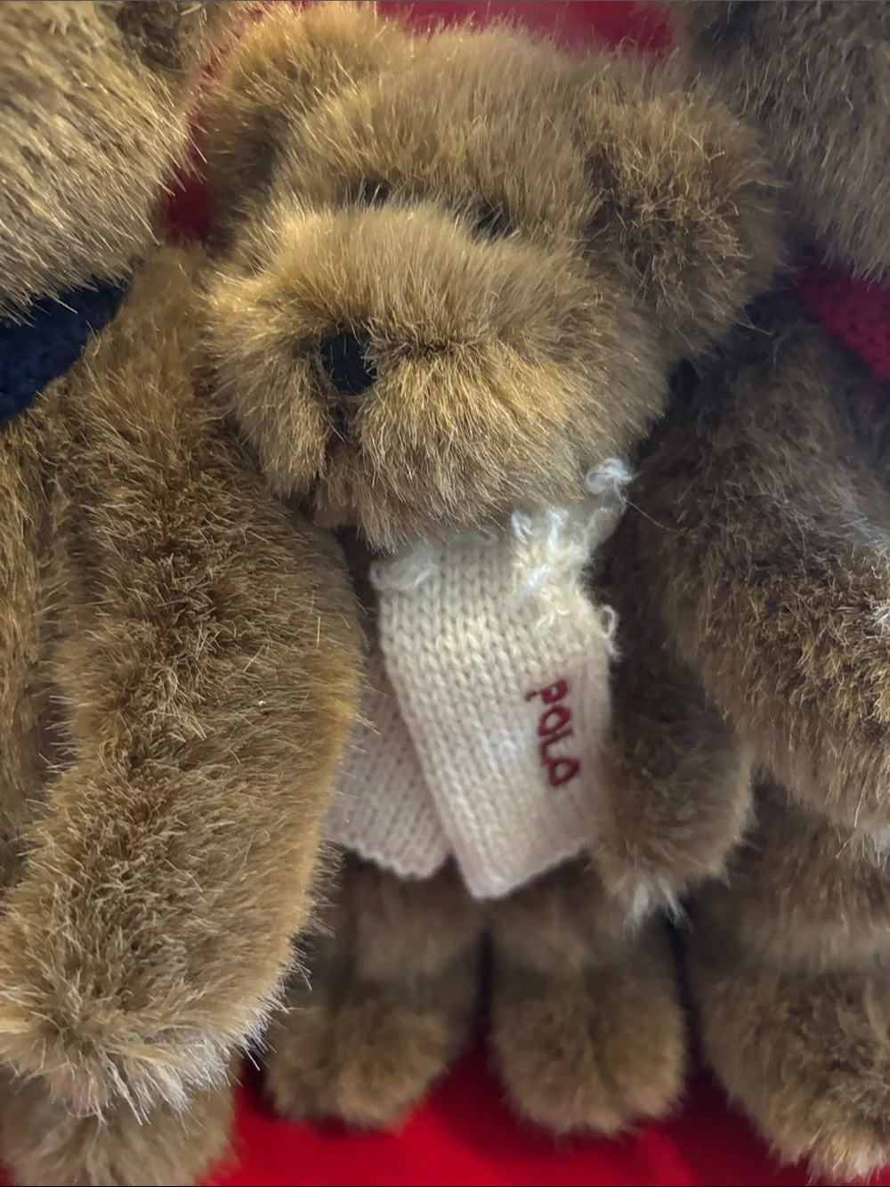 Ralph Lauren Vintage Polo Bear Set of 3 stuffed animals winter holiday 2001 READ